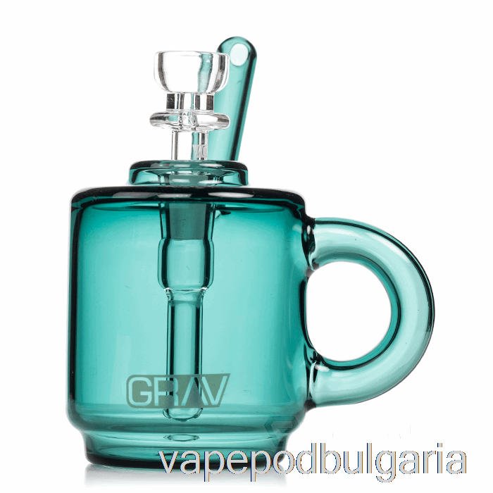 Vape 10000 Дръпки Grav Coffee Mug Pocket Bubbler Lake Green